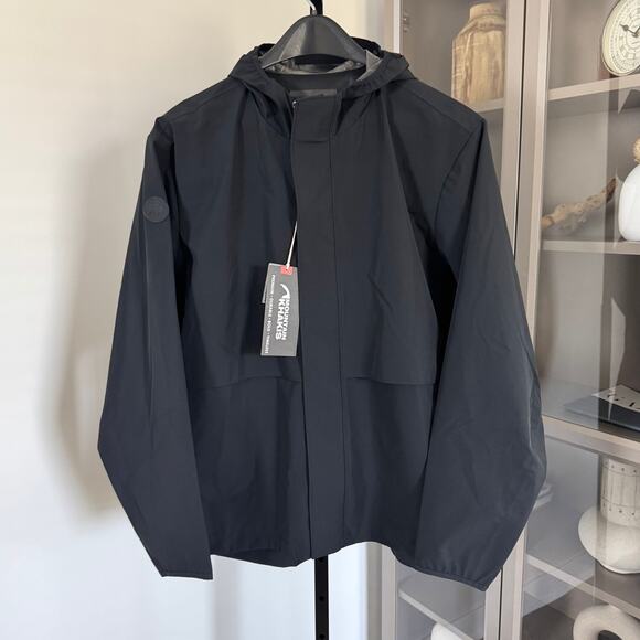 Mountain Khakis Black Rainier Jacket XL NEW Quick Dry UPF 30+ Hooded Nylon Coat - Picture 1 of 6
